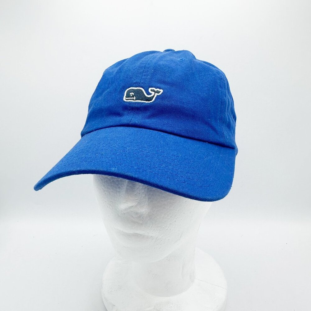 Vineyard Vines Strapback Hat Adult Baseball Cap Blue Embroidered Whale Logo OSFA